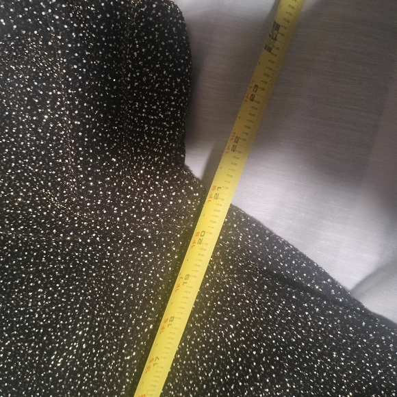 NEW Check It Out Plus Size Gown Metallic Gold Glitter Dress 2X, 2XL - Picture 9 of 11